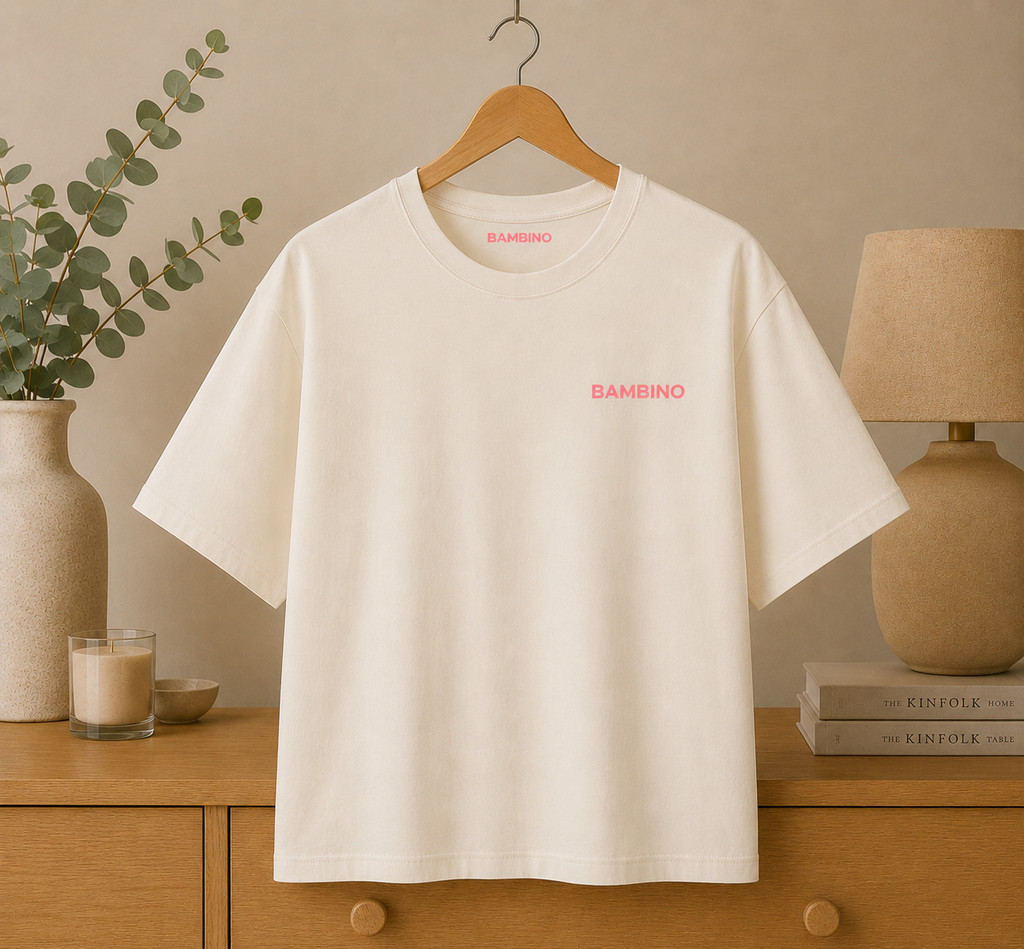 T-shirt court col rond MILK BAR