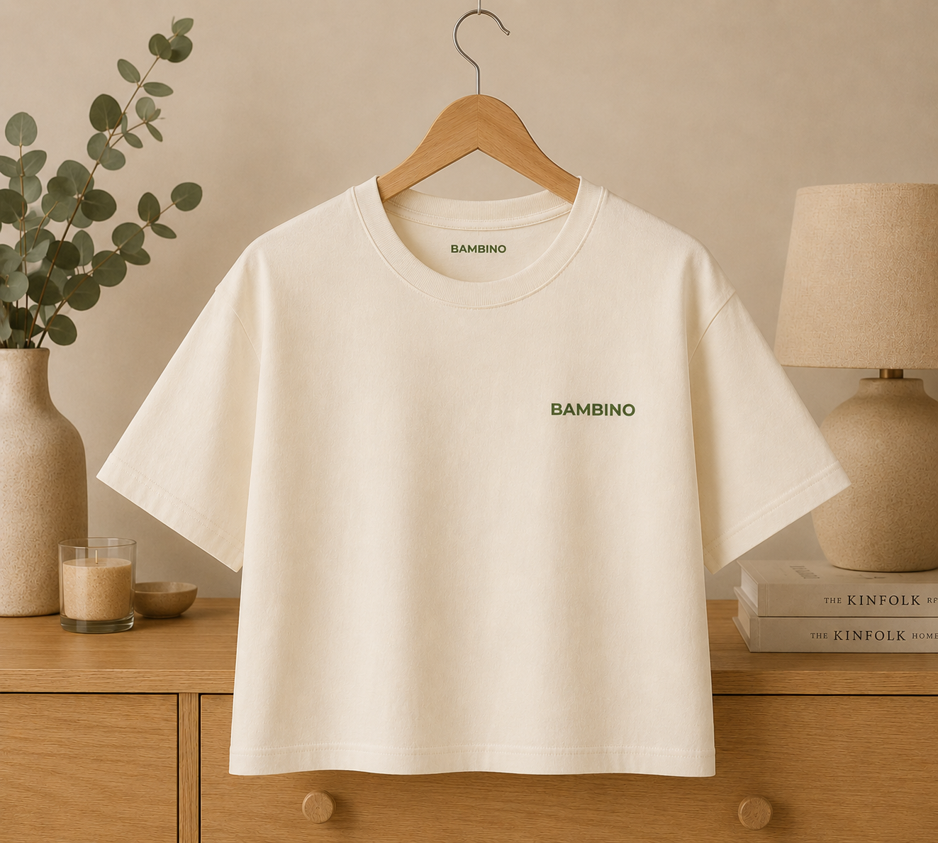 T-shirt court col rond MAMA MATCHA