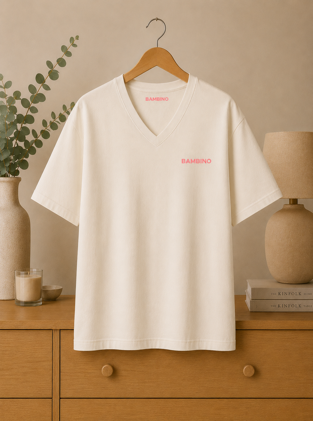 T-shirt col V MILK BAR