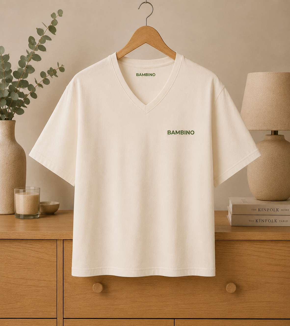 T-shirt col V MAMA MATCHA