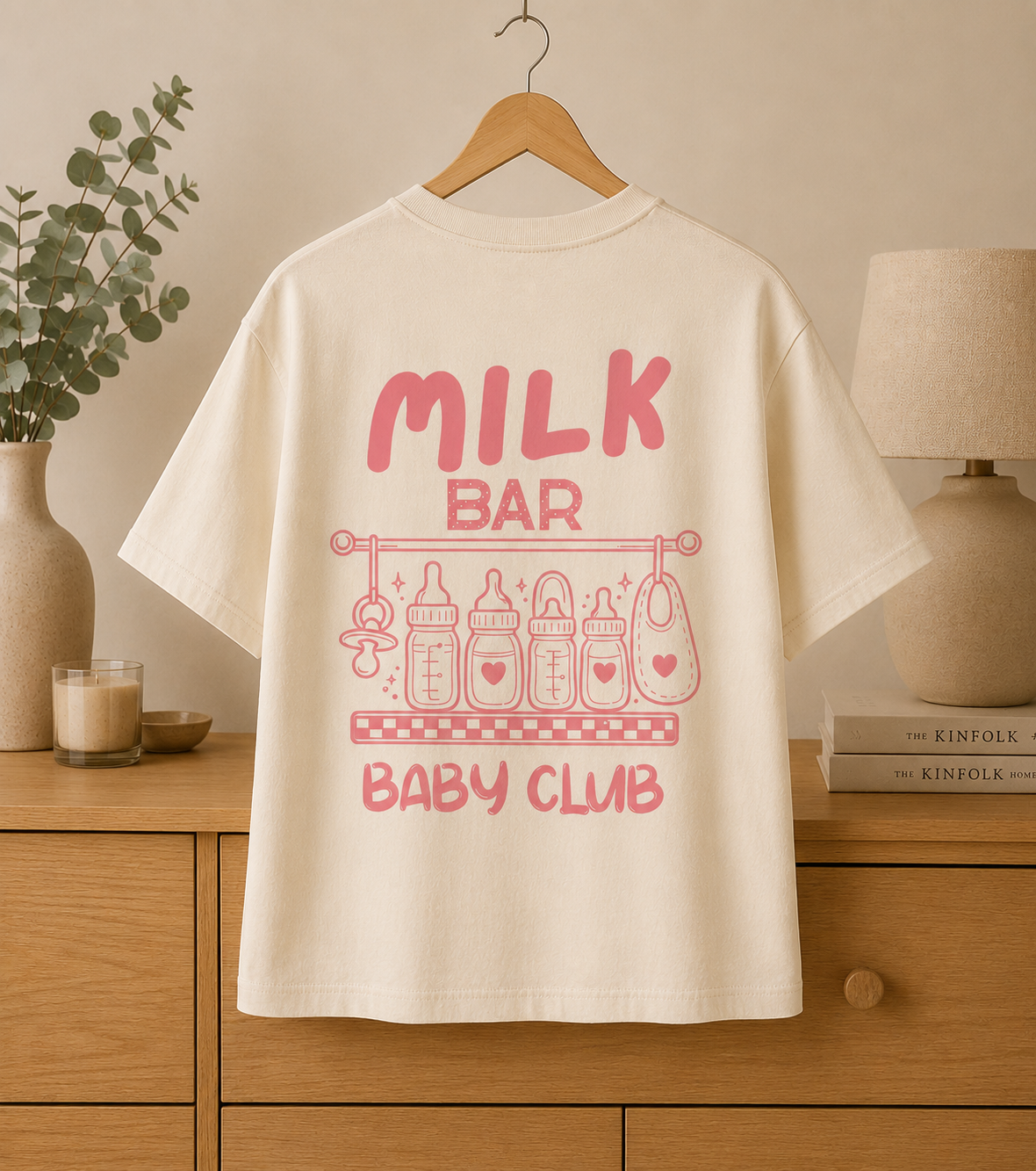 T-shirt col V MILK BAR